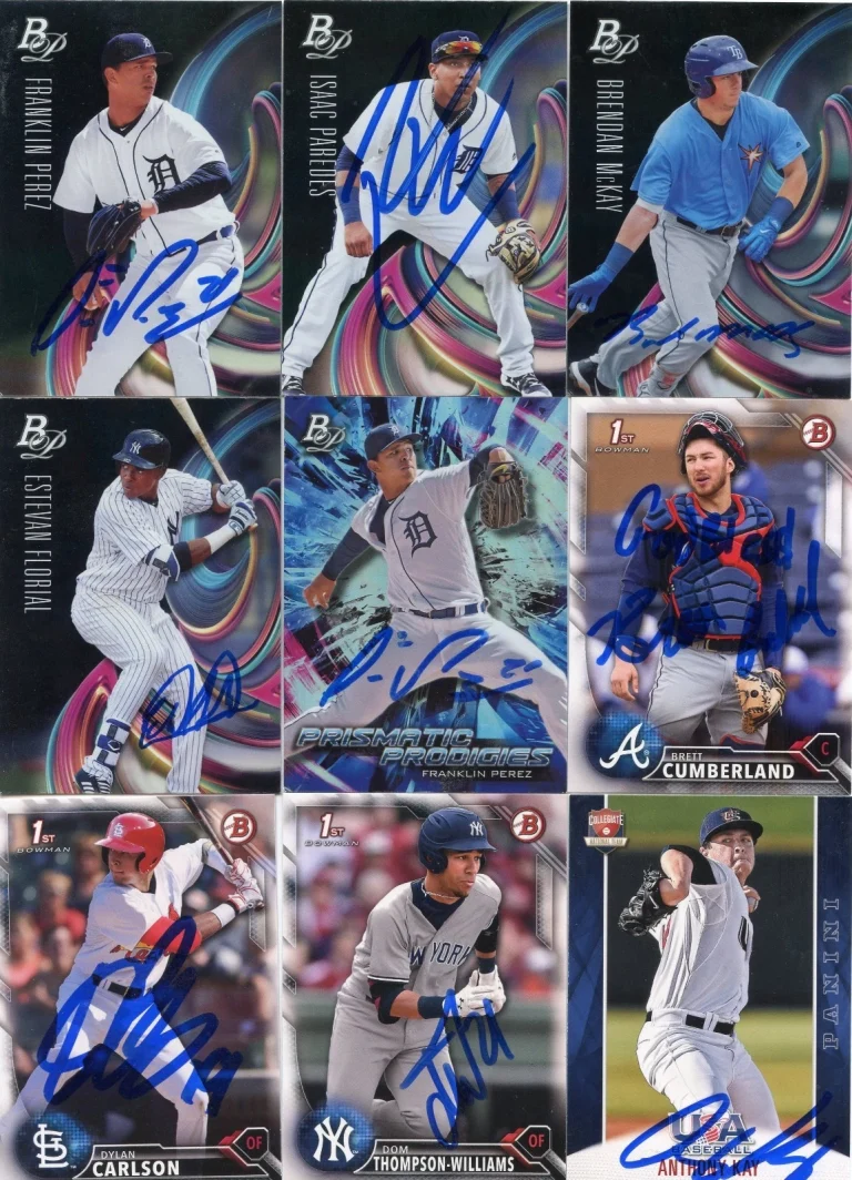 FRANKLIN PEREZ SIGNED 2018 BOWMAN PLATINUM PRISMATIC PRODIGIES ROOKIE CARD AUTO