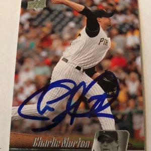 CHARLIE MORTON SIGNED 2010 UPPER DECK CARD AUTO