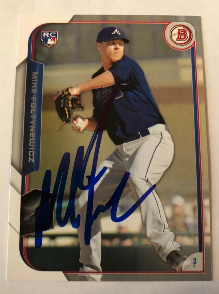 MIKE FOLTYNEWICZ SIGNED 2015 BOWMAN ROOKIE CARD AUTO