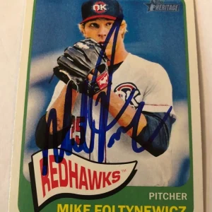 MIKE FOLTYNEWICZ SIGNED 2014 TOPPS HERITAGE MINORS ROOKIE CARD AUTO