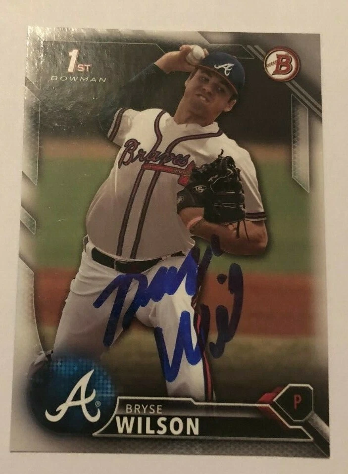 BRYSE WILSON SIGNED 2016 BOWMAN DRAFT ROOKIE CARD AUTO