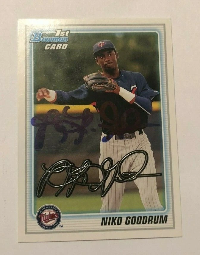 NIKO GOODRUM SIGNED 2010 BOWMAN DRAFT PROSPECT ROOKIE CARD AUTO