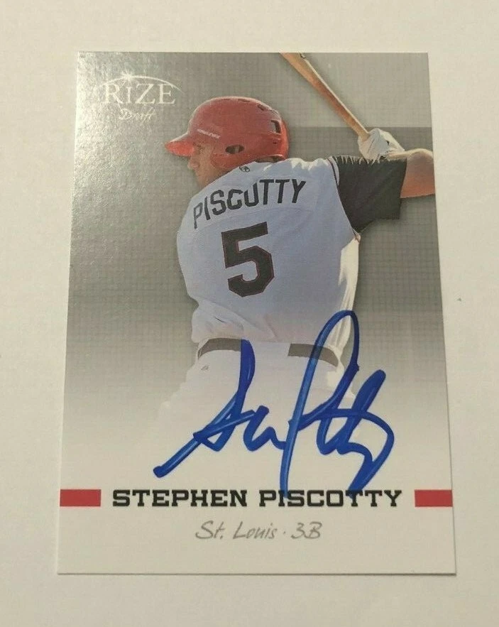 STEPHEN PISCOTTY SIGNED 2012 RIZE DRAFT PROSPECT ROOKIE CARD AUTO