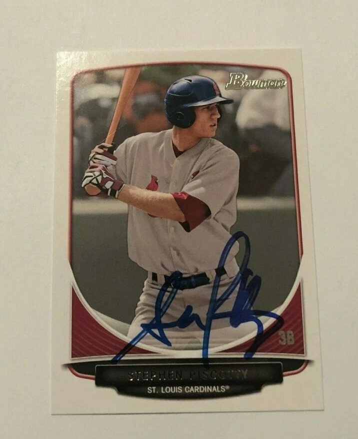 STEPHEN PISCOTTY SIGNED 2013 BOWMAN PROSPECT ROOKIE CARD AUTO