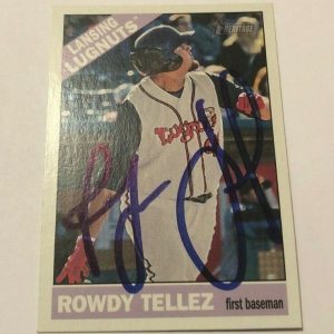 ROWDY TELLEZ SIGNED 2015 TOPPS HERITAGE MINORS PROSPECT ROOKIE CARD AUTO