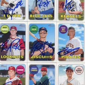 BRENT ROOKER SIGNED 2018 TOPPS HERITAGE MINORS ROOKIE CARD AUTO