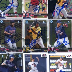 TRAVIS LAKINS SIGNED 2018 BOWMAN PROSPECT ROOKIE CARD AUTO
