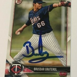 BRUSDAR GRATEROL SIGNED 2018 BOWMAN DRAFT PROSPECT ROOKIE CARD AUTO