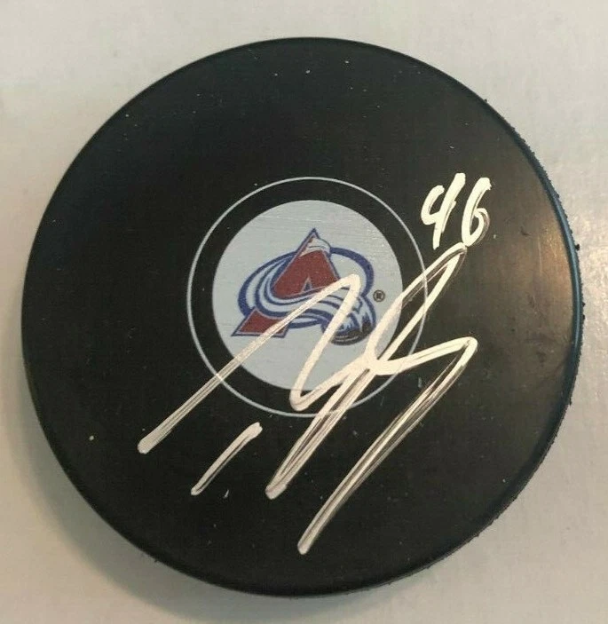 BRANDON GORMLEY SIGNED COLORADO AVALANCHE HOCKEY PUCK W/ CASE COA