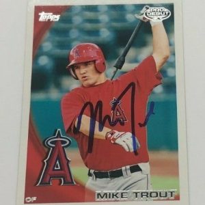 MIKE TROUT SIGNED 2010 TOPPS PRO DEBUT ROOKIE CARD ANGELS RARE AUTO JSA COA
