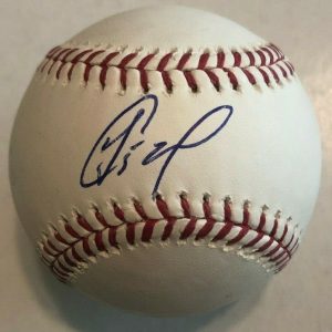 YOENIS CESPEDES SIGNED RAWLINGS MLB BASEBALL NEW YORK METS ATHLETICS COA