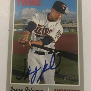 JORGE POLANCO SIGNED 2019 TOPPS HERITAGE BASEBALL CARD AUTO