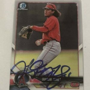 JAHMAI JONES SIGNED 2018 BOWMAN CHROME PROSPECT ROOKIE CARD AUTO