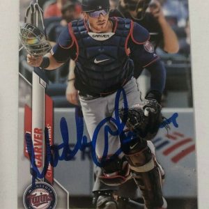 MITCH GARVER SIGNED 2020 TOPPS BASEBALL CARD AUTO