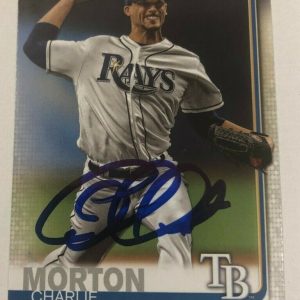CHARLIE MORTON SIGNED 2019 TOPPS BASEBALL CARD AUTO