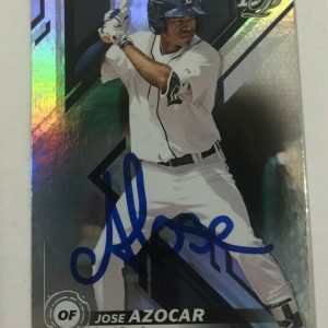 JOSE AZOCAR SIGNED 2019 BOWMAN PLATINUM PROSPECT ROOKIE CARD AUTO