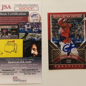 CRISTIAN PACHE SIGNED 2015 ELITE EXTRA PROSPECT ROOKIE CARD BRAVES JSA COA AUTO