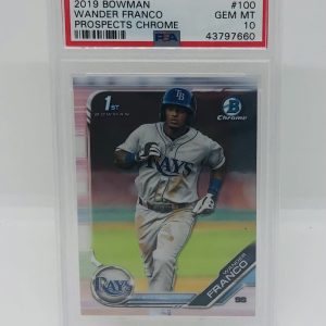 WANDER FRANCO 2019 BOWMAN CHROME BASEBALL #100 RC ROOKIE CARD PSA 10 GEM MINT