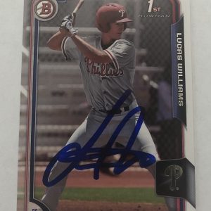 LUCAS WILLIAMS SIGNED 2015 BOWMAN DRAFT PROSPECT ROOKIE CARD PHILLIES  LUKE AUTO