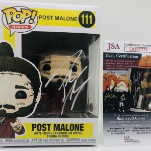 POST MALONE SIGNED ROCKS POP FUNKO FIGURE BEERBONGS AND BENTLEYS PROOF JSA COA