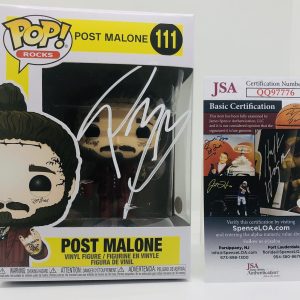 POST MALONE SIGNED ROCKS POP FUNKO FIGURE BEERBONGS AND BENTLEYS PROOF JSA COA