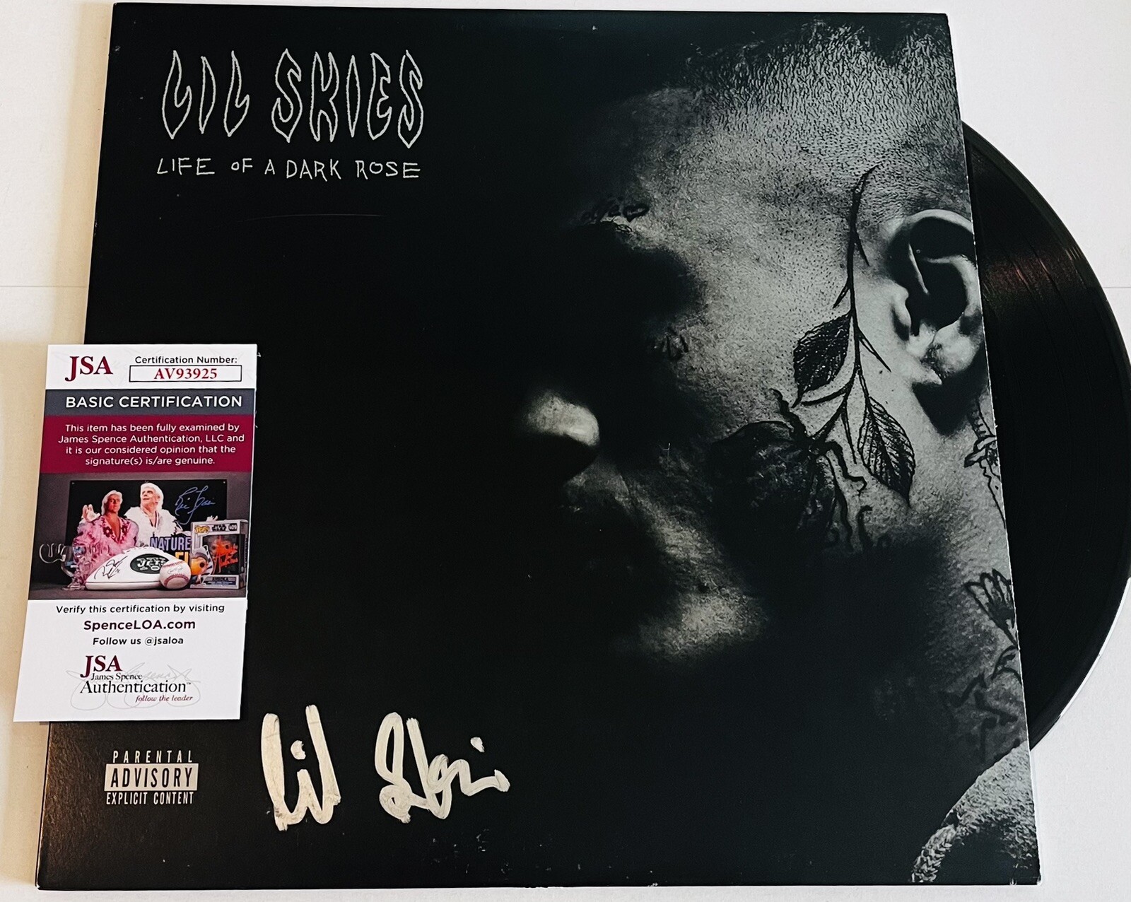 LIL SKIES SIGNED LIFE OF A DARK ROSE VINYL LP RECORD ALBUM RAPPER JSA ...