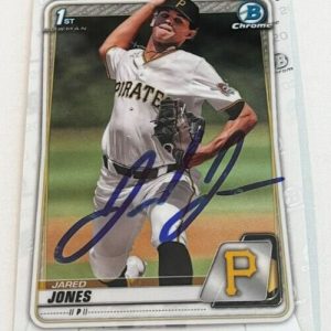 JARED JONES SIGNED 2020 BOWMAN CHROME DRAFT PROSPECT BASEBALL CARD AUTO