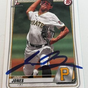 JARED JONES SIGNED 2020 BOWMAN DRAFT PROSPECT BASEBALL CARD AUTO