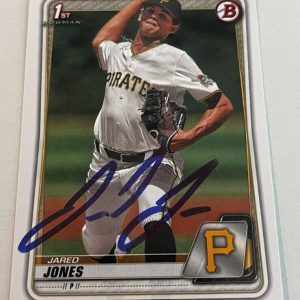 JARED JONES SIGNED 2020 BOWMAN DRAFT PROSPECT BASEBALL CARD AUTO