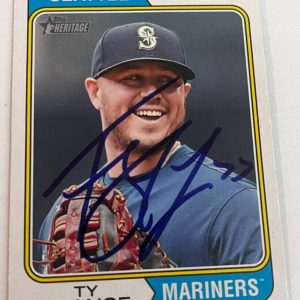 TY FRANCE SIGNED 2023 TOPPS HERITAGE BASEBALL CARD AUTO