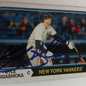 KYLE HIGASHIOKA SIGNED 2023 TOPPS HERITAGE BASEBALL CARD AUTO