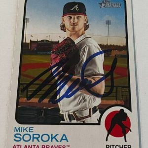 MICHAEL MIKE SOROKA SIGNED 2022 TOPPS HERITAGE BASEBALL CARD AUTO