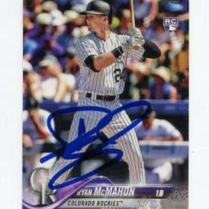 RYAN MCMAHON SIGNED 2018 TOPPS BASEBALL CARD AUTO