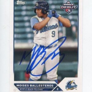 MOISES BALLESTEROS SIGNED 2023 TOPPS PRO DEBUT BASEBALL CARD AUTO