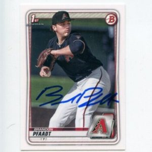 BRANDON PFAADT SIGNED 2020 BOWMAN DRAFT BASEBALL CARD AUTO