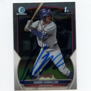 SABIN CEBALLOS SIGNED 2023 BOWMAN CHROME DRAFT CARD AUTO