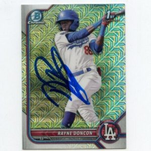 RAYNE DONCON SIGNED 2022 BOWMAN CHROME MOJO CARD AUTO