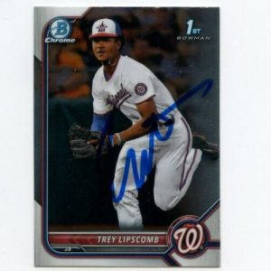 TREY LIPSCOMB SIGNED 2022 BOWMAN CHROME DRAFT CARD AUTO