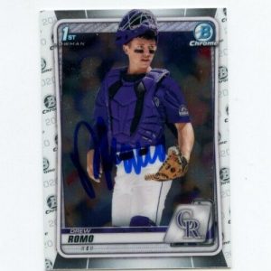 DREW ROMO SIGNED 2020 BOWMAN CHROME DRAFT CARD AUTO