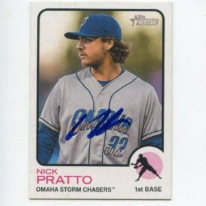 NICK PRATTO SIGNED 2022 TOPPS HERITAGE MINOR LEAGUE BASEBALL CARD AUTO