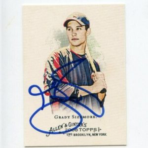 GRADY SIZEMORE SIGNED 2008 TOPPS ALLEN & GINTER'S BASEBALL CARD AUTO