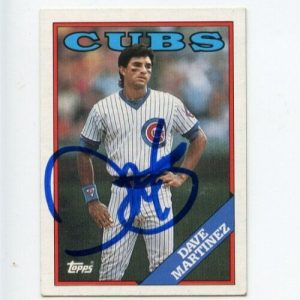DAVE MARTINEZ SIGNED 1988 TOPPS BASEBALL CARD AUTO
