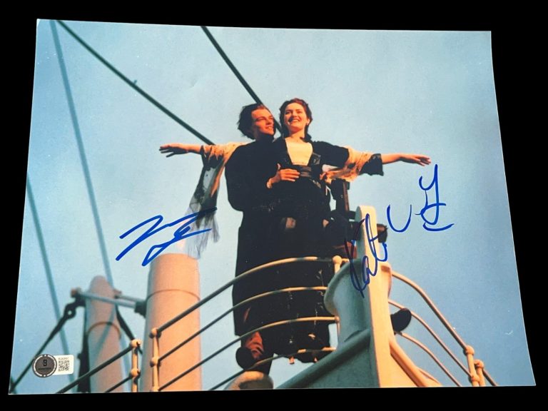 LEONARDO DICAPRIO KATE WINSLET SIGNED AUTOGRAPH 11x14 PHOTO BECKETT BAS COA E
