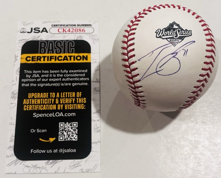 TYLER GLASNOW SIGNED RAWLINGS 2025 LOS ANGELES DODGERS WORLD SERIES BASEBALL JSA