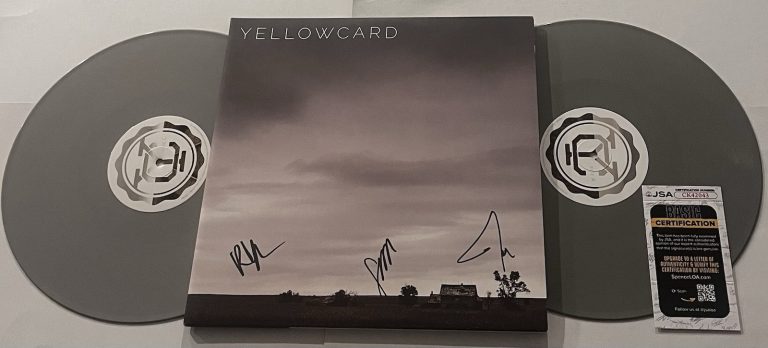 YELLOWCARD BAND SIGNED LP VINYL RECORD ALBUM RYAN KEY SEAN MACKIN JOSH JSA COA