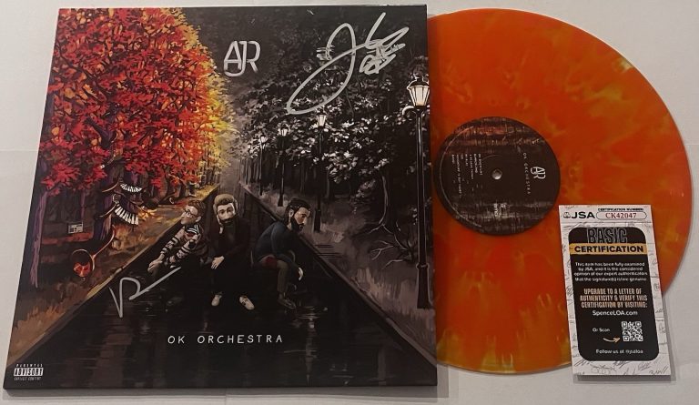 AJR BAND SIGNED OK ORCHESTRA LP VINYL RECORD ALBUM RYAN JACK MET JSA COA