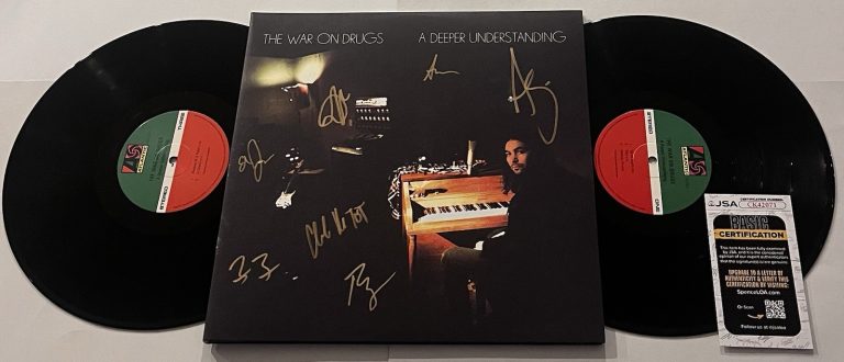 THE WAR ON DRUGS SIGNED A DEEPER UNDERSTANDING LP VINYL RECORD ALBUM ADAM +6 JSA