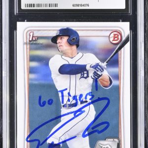 SPENCER TORKELSON SIGNED 2020 BOWMAN DRAFT ROOKIE CARD #BD-121 CGC AU JSA AUTO