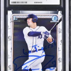 SPENCER TORKELSON SIGNED 2020 BOWMAN CHROME DRAFT CARD #BD-121 CGC 8 JSA AUTO