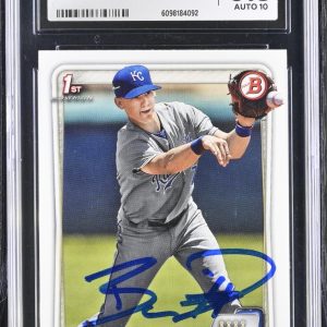 BOBBY WITT JR SIGNED 2020 BOWMAN PROSPECT ROOKIE CARD #BP-25 CGC 8.5 JSA 10 AUTO